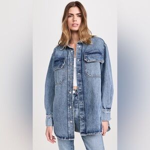 APIECE APART Oversized Denim Button Up Jacket Size Large
